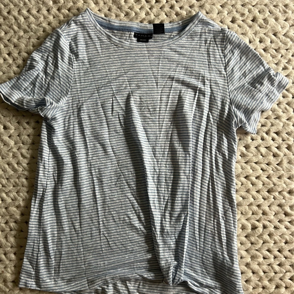 Striped Blue and Gray T-Shirt